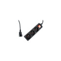 Gembird EG-PSU3F-01 surge protector Black 3 AC outlet(s) 230 V 0.6 m