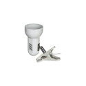Activejet Clip-on desk lamp, white, metal, E27 thread