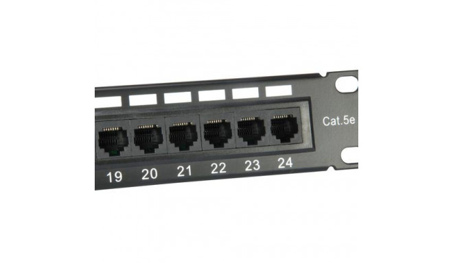 Equip 24-Port Cat.5e Unshielded Patch Panel, Black