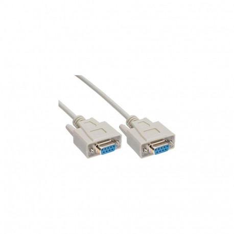 InLine null modem cable DB9 female / female, molded, 3m