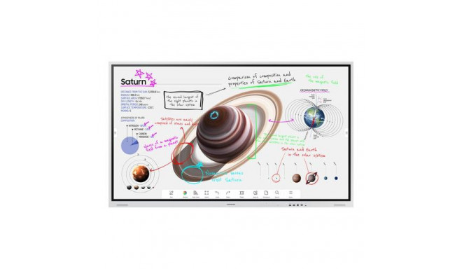 Samsung WM75B interactive whiteboard 190.5 cm (75&quot;) 3840 x 2160 pixels Touchscreen Grey, Wh