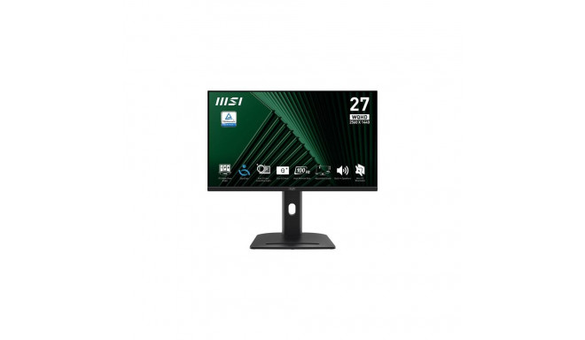 MSI Pro MP275QPG 27 Inch Monitor, QHD (2560 x 1440), 100Hz, IPS, 1ms, 2x HDMI 2.0b, 1x DP 1.2a outpu