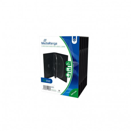 MediaRange BOX35-5 optical disc case DVD case 5 discs Black