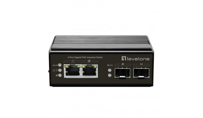 LevelOne Switch  2x GE IGP-0432      2xGSFP      60W  2xPoE+