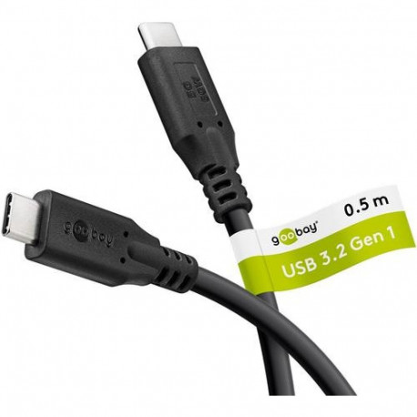 Goobay 74698 USB cable USB 3.2 Gen 1 (3.1 Gen 1) 0.5 m USB C Black