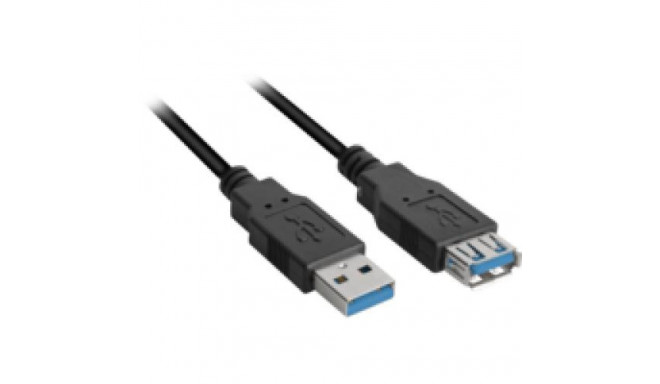 Sharkoon 1m, 2xUSB3.0-A USB cable USB 3.2 Gen 1 (3.1 Gen 1) USB A Black