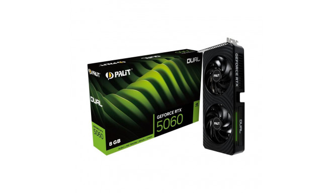 Graphics Card|PALIT|NVIDIA GeForce RTX 5060|8 GB|GDDR7|128 bit|PCIE 5.0 16x|Dual Slot Fansink|3xDisp