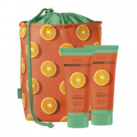 Pupa kehahoolduskomplekt Breakfast Lovers Orange Juice kehapiim + kehalosjoon 200ml + kott