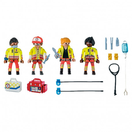 Playset Playmobil 71244 City Life Rescue Team 25 Tükid, osad