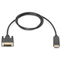 "DIGITUS DisplayportKabel DPort -> DVI(24+1) St/St 8K 1m"