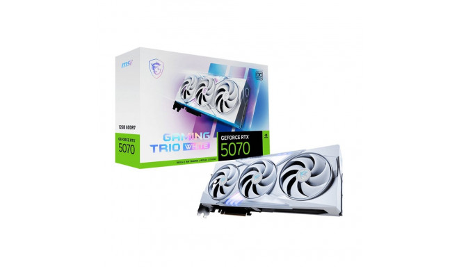 "RTX 5070 12GB MSI Gaming Trio OC White GDDR7 3 Fan"