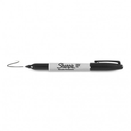 "Sharpie Marker Fein Rundspitze schwarz 12 Stück"