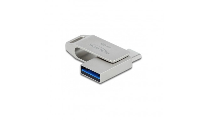 "STICK DELOCK USB 3.2 Gen 1 USB-C + Typ-A Speicherstick 64GB - Metallgehuse"