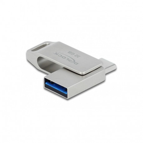 Delock USB 3.2 Gen 1 USB-C + Typ-A 32GB metallkorpusega mälupulk