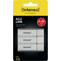 "STICK 3 x Intenso Speicherstick USB 2.0 Alu Line 32GB silber"