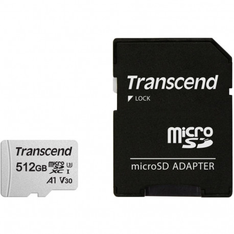 "CARD microSD Card 512GB Transcend SDXC USD300S-A w/Adapter"