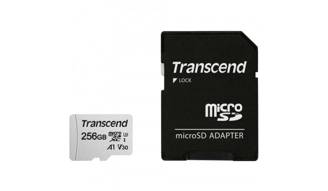 "CARD microSD Card 256GB Transcend SDXC USD300S-A w/Adapter"