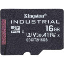 "CARD 16GB KINGSTON microHC Industrial C10 A1 pSLC Card Single Pack w/o Adapter"