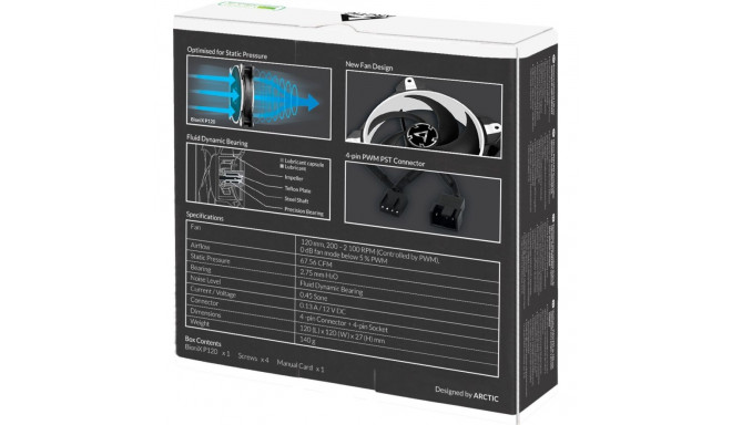 "ARCTIC Lüfter BioniX P120 White PWM"
