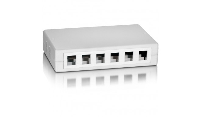 "Equip Aufputzdose 12x Keystone Jack weiß"