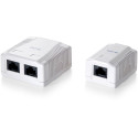 "Equip Aufputzdose Cat5e 2xRJ45 UTP Premium RAL 9010 Reinweiß Polybeutel"