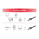 "Equip Patchkabel Cat6 S/FTP 2xRJ45 15.00m schwarz LSZH Polybeutel"