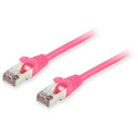 "Equip Patchkabel Cat6A S/FTP 2xRJ45 15.00m pink LSZH Polybeutel"