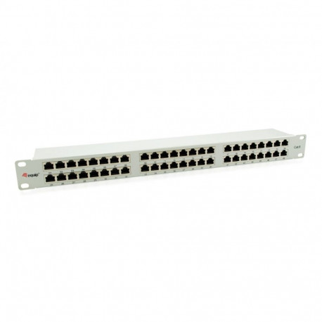 "Equip Patchpanel 48x RJ45 Cat6 19"" FTP 1HE ISO/IEC hellgrau"
