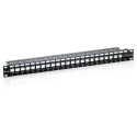 "Equip Patchpanel 24x Cat6 19"" UTP 1HE Keystone Montage sw"