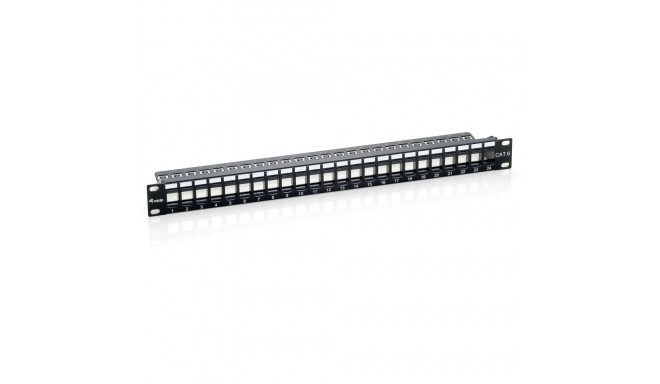 "Equip Patchpanel 24x Cat6 19"" UTP 1HE Keystone Montage sw"