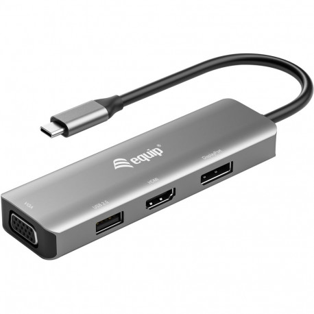 "Equip Adapter USB-C -> HDMI/DisplayPort/VGA 4K/1080P/60Hz gr"