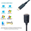 "Equip Adapter USB-C -> Seriell RS232-DB9 St/St 1.50m sw" "Equip Adapter USB-C -> Seriell RS232-DB9 St/St 1.50m sw"