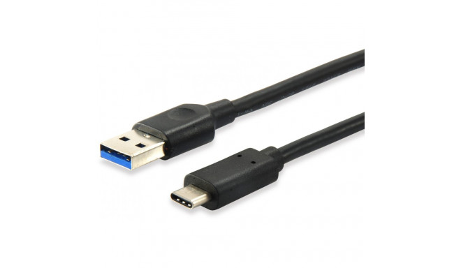"Equip Kabel USB-A 3.2 -> C St/St 0.50m 3A/20V sw"