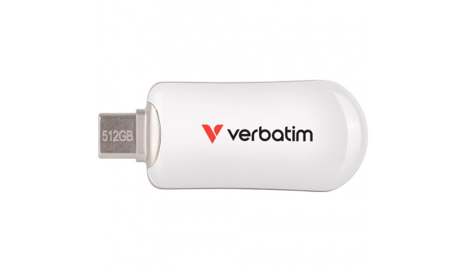 "STICK 512GB Verbatim Plectra White USB-C Flash Drive 30231"