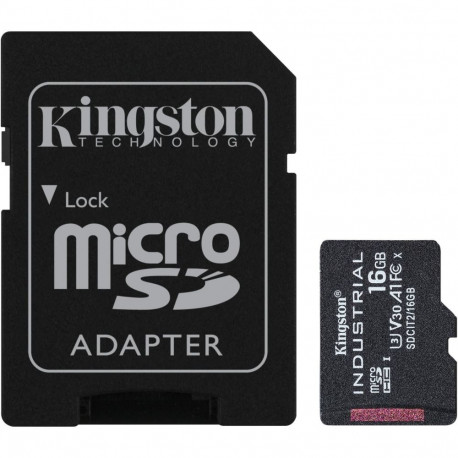 "CARD 16GB Kingston Industrial microHC 100MB/s +Adapter"
