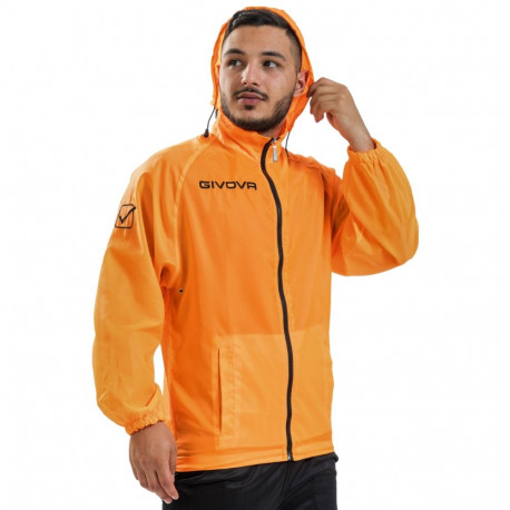 Kurtka Givova Rain Basico Fluo pomarańczowa RJ001 0028 2XL
