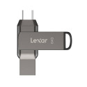 Lexar JumpDrive Dual Drive D400 Type-C/Type-C & Type-A, kuni 130MB/s lugemine (USB 3.1) 64GB mälupul