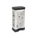 Metallic pedal bucket Deco Bin 50L Kitchen silver