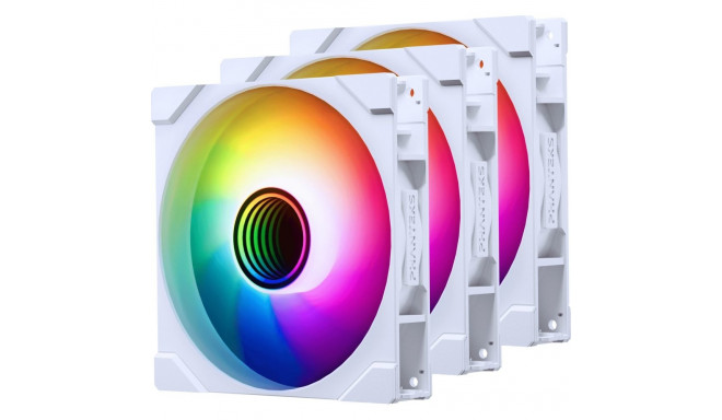 Phanteks M25 Gen2 140 mm PWM DRGB reverse ventilaator, valge, 3 tk