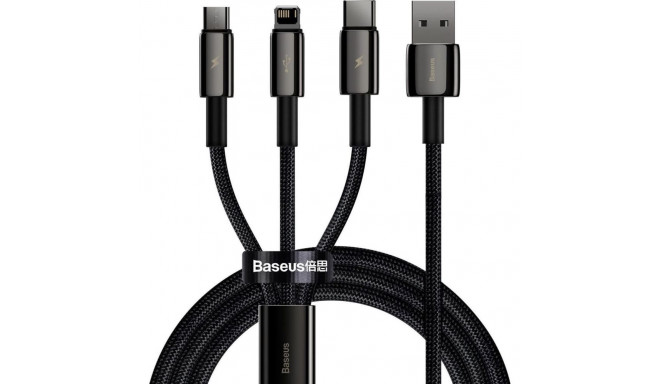 Baseus USB-kaabel USB-A - USB-C + microUSB + Lightning 1.5 m must (CAMLTWJ-01)