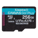 KINGSTON 256GB microSDXC Canvas Go Plus Gen4 200R A2 U3 ühekordne pakend ilma adapterita