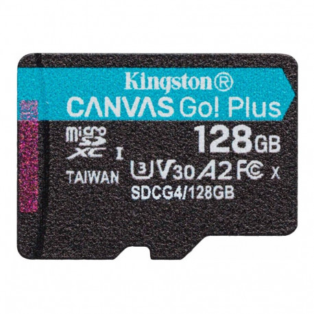 Kingston mälukaart microSDXC 128GB Canvas Go Plus Gen4 200R A2 U3