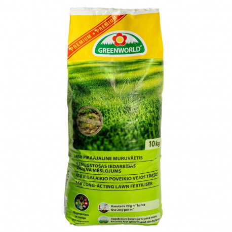 Pikaajaline muruväetis  NPK 15+5+6 (+2+27) 10kg