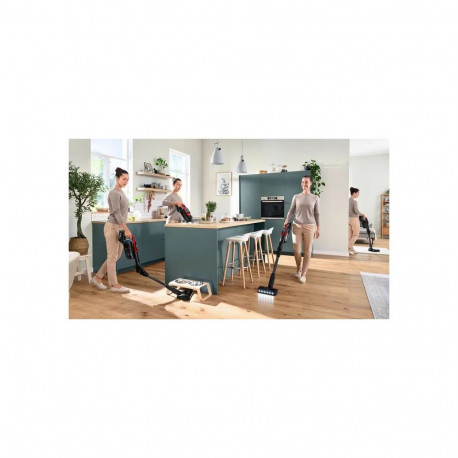 Bosch varstolmuimeja BCS1041PET akutoitel kuiv HEPA-filtriga kotita 0.4L 23.5W 4Ah, must, punane