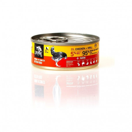 3COTY kana krilliga kassipoegadele märg kassitoit 80g