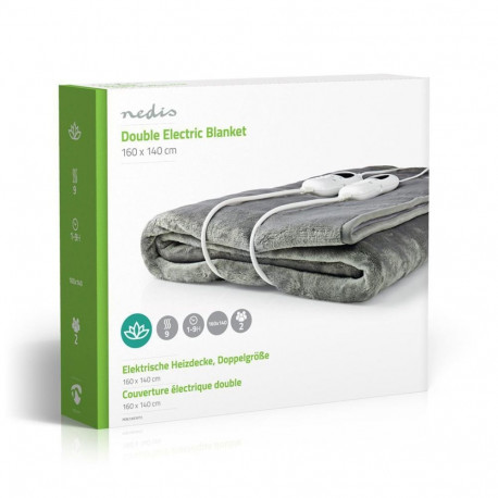 Nedis PEBL130CWT2 elektriline tekk 120 W hall, valge fliis, polüester