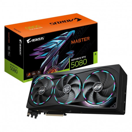 Gigabyte videokaart GeForce RTX 5080 AORUS MASTER 16GB (GV-N5080AORUS M-16GD)