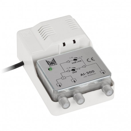 Alcad AI-200 VHF-UHF 1We/2Out Broadband Amplifier