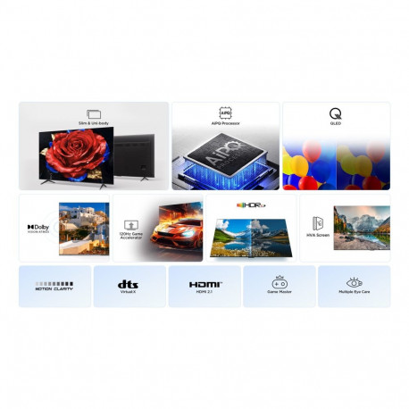 TCL P7K 65P7K TV 165.1 cm (65") 4K Ultra HD Smart TV Wi-Fi Metallic 450 cd/m²