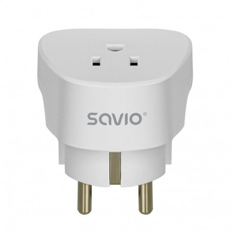 SAVIO AP-01 reisadapter, USA pistikupesa – EL pistik